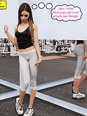 I think these yoga capris are actually see-through - Natasha gym 2 by Dark Lord
