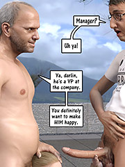 Suck on my big manager cock - Elsa poolside by Dark Lord